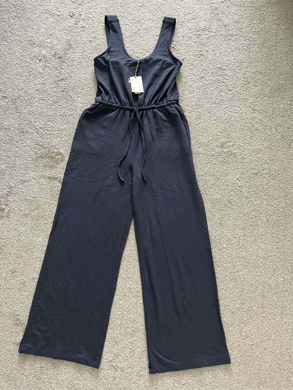 NWT Barefoot Dreams Luxe Lounge Wide Leg Jumpsuit in Indigo Size Small